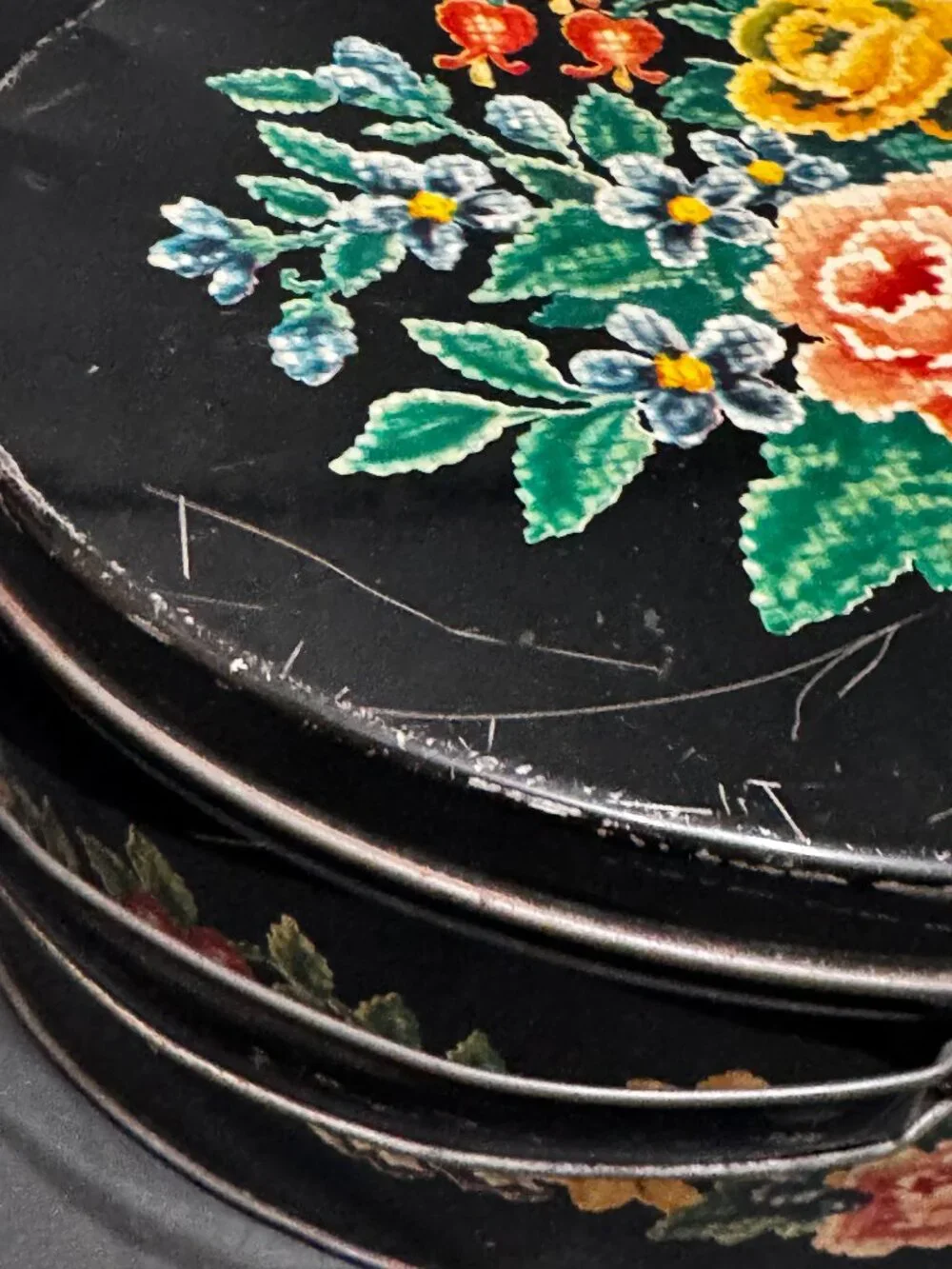 Dutch Maid Double Handle Oval Metal Box Container with Lid, Vintage Circa 1950s